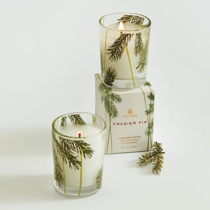 Frasier Fir Boxed Votive Candle - Merry PigletsThymes