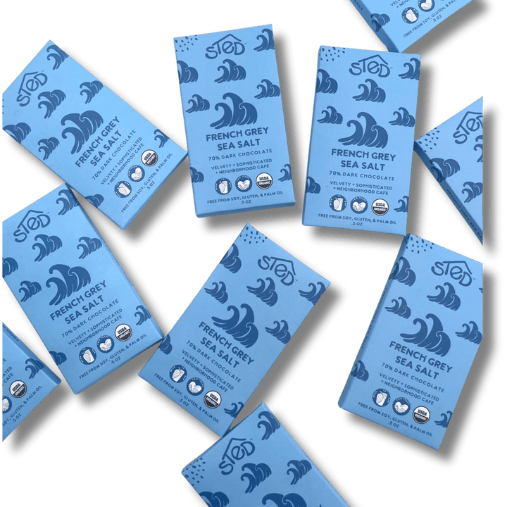French Grey Sea Salt Mini Chocolate Bar - Merry PigletsSted Foods