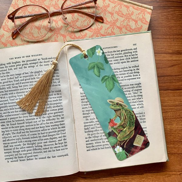 Froggie Picnic Bookmark - Merry PigletsAnna Seed