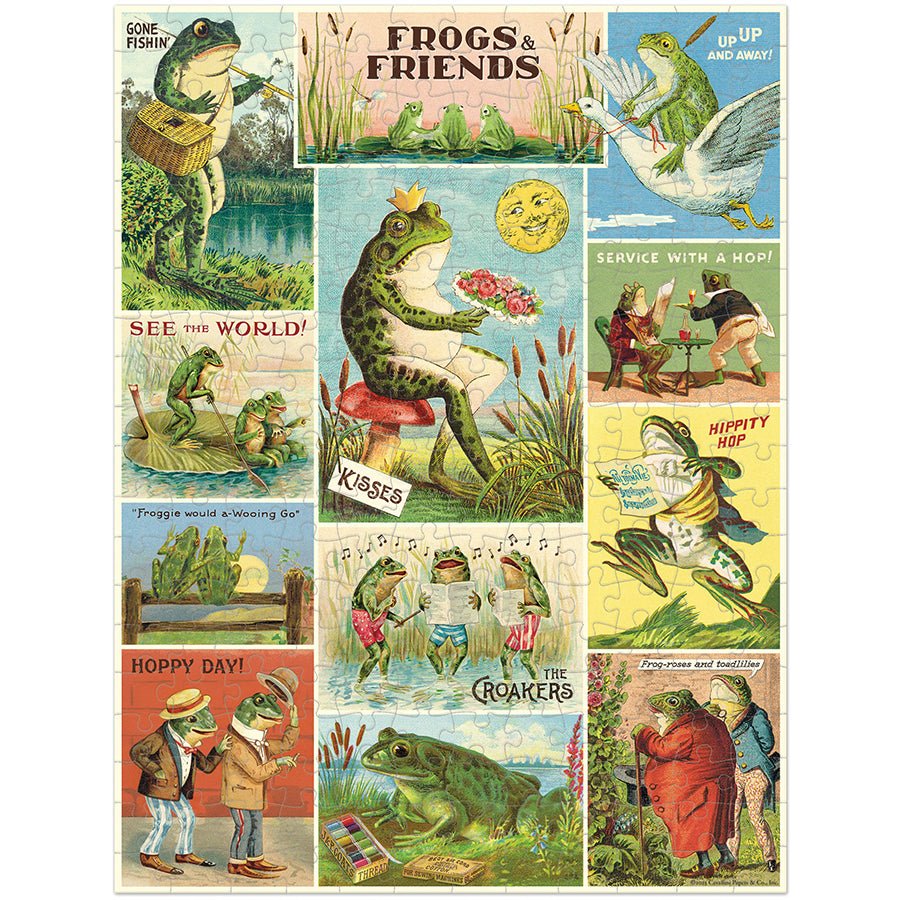 Frogs & Friends Mini Puzzle - Merry PigletsCavallini Papers & Co.