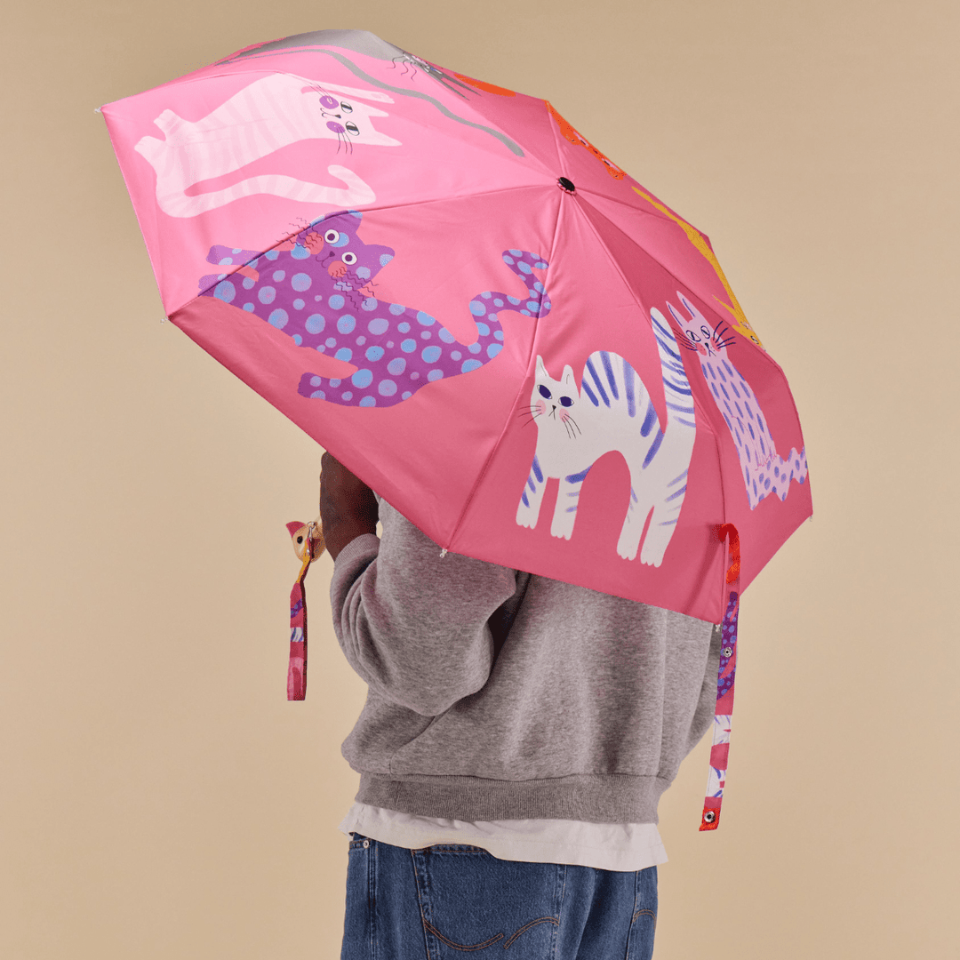 Fuchsia Arty Cats Duckhead Umbrella - Merry PigletsOriginal Duckhead USA