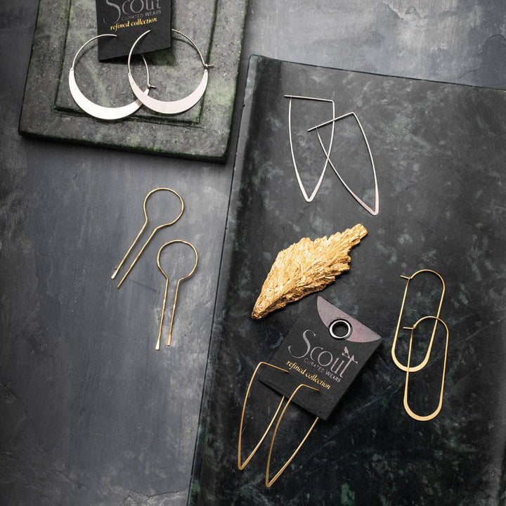 Galaxy Triangle Gold Earrings - Merry PigletsScout Curated Wears