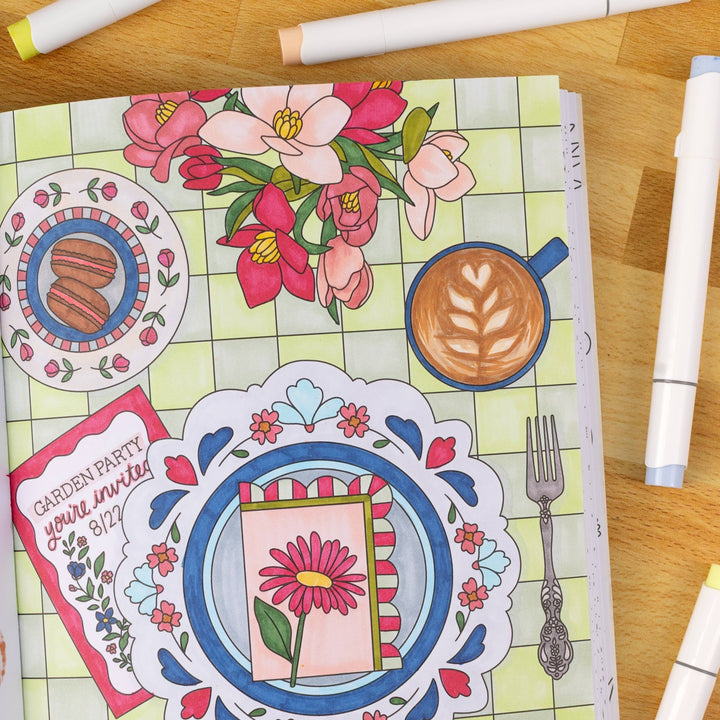 Garden Avenue Coloring Book - Merry PigletsElyse Breanne Design