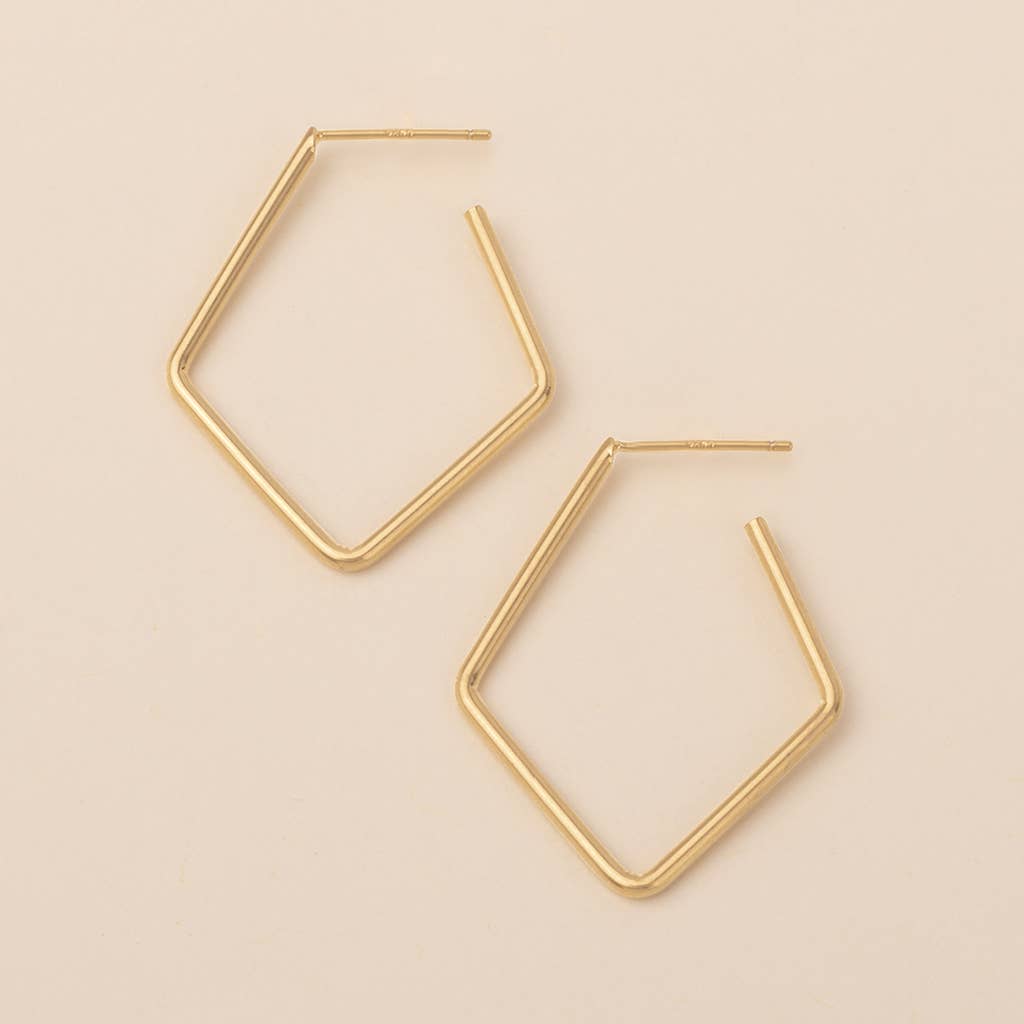 Geometric Gold Hoop Earrings - Merry PigletsScout Curated Wears