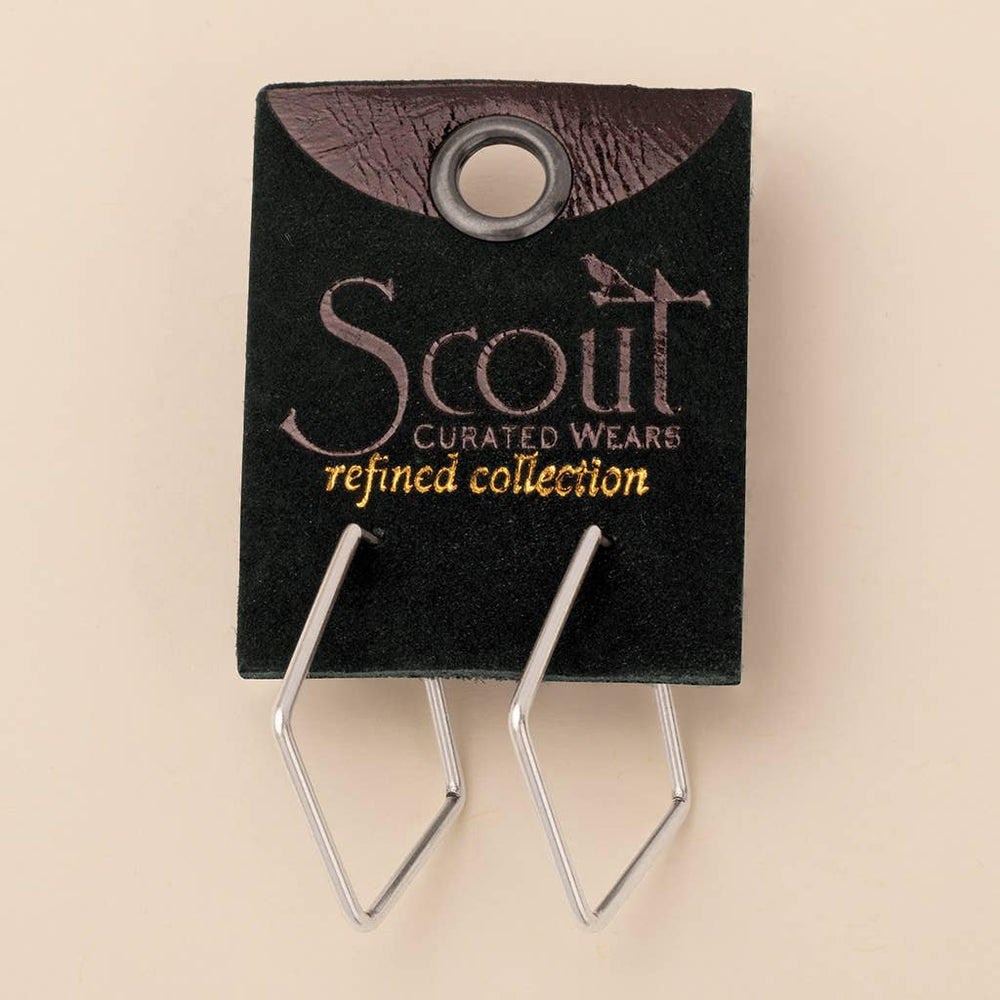 Geometric Silver Hoop Earrings - Merry PigletsScout Curated Wears
