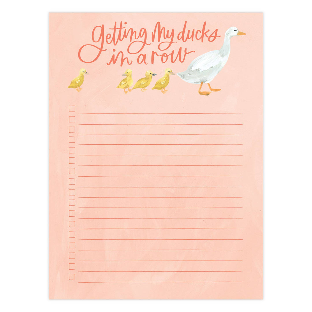 Getting My Ducks In A Row Notepad - Merry Piglets1canoe2 | One Canoe Two Paper Co.