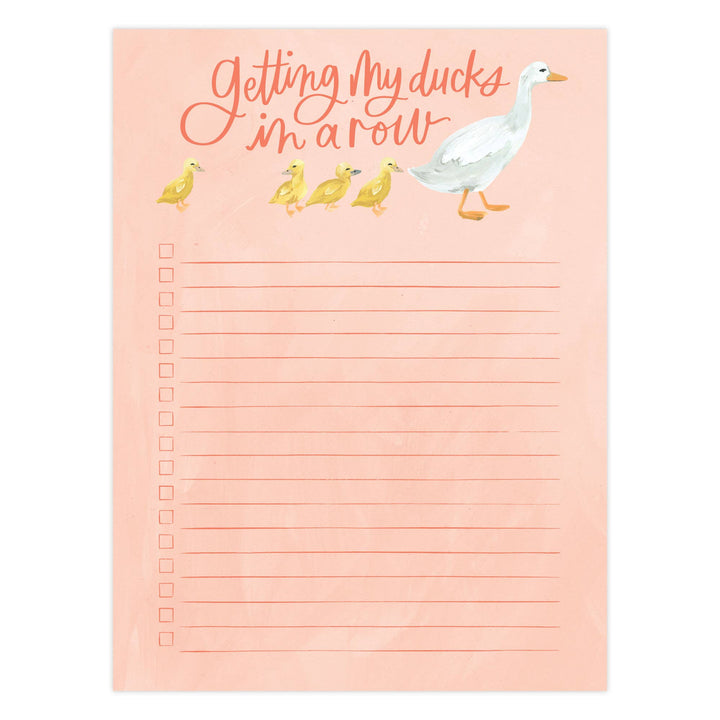 Getting My Ducks In A Row Notepad - Merry Piglets1canoe2 | One Canoe Two Paper Co.