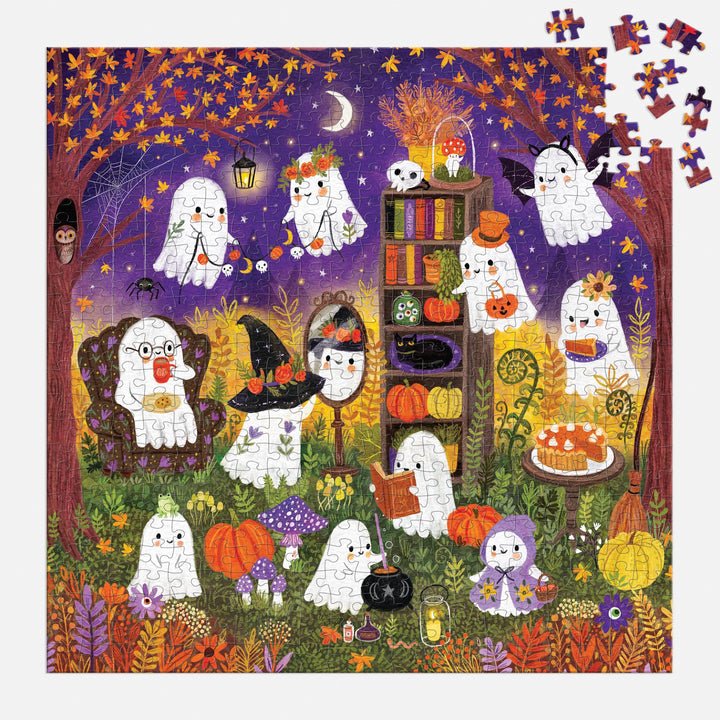 Ghostly Gathering 500 Piece Puzzle - Merry PigletsMudpuppy