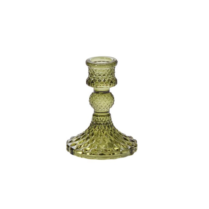 Glass Candlestick Short - Merry PigletsAccent Decor