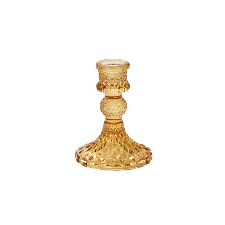 Glass Candlestick Short - Merry PigletsAccent Decor