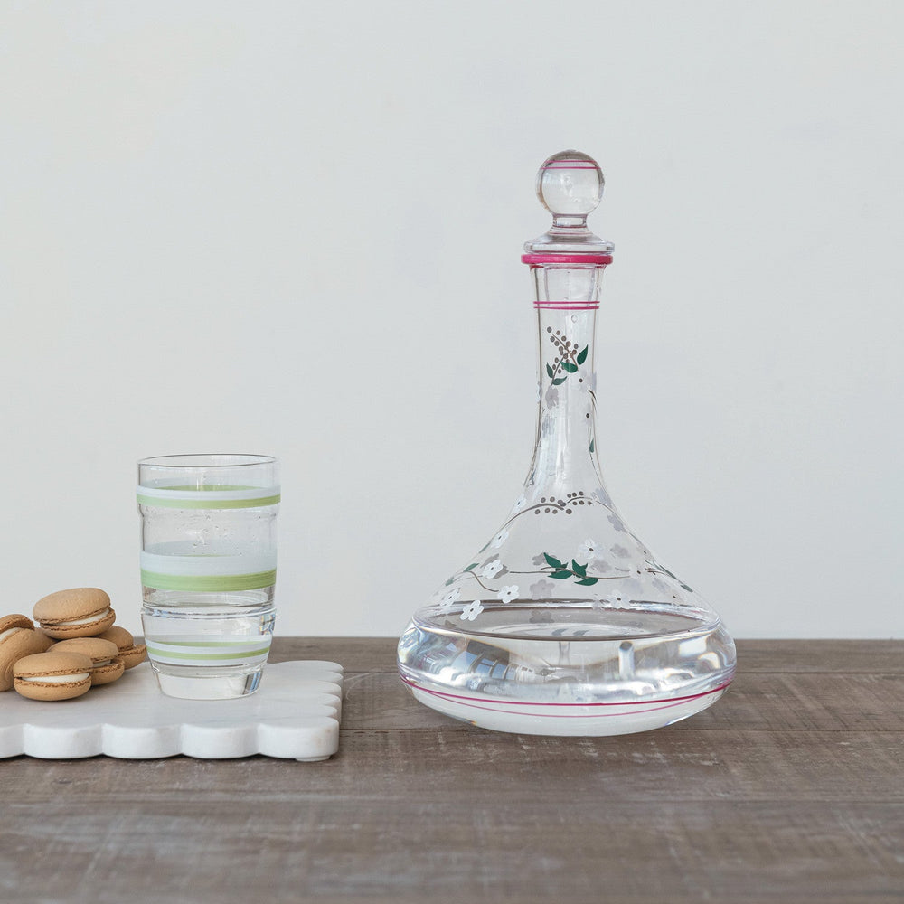 Glass Vintage Reproduction Decanter - Merry PigletsCreative Co - Op