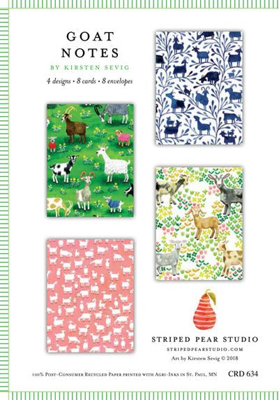 Goat Notes Notecards - Merry PigletsSkandisk