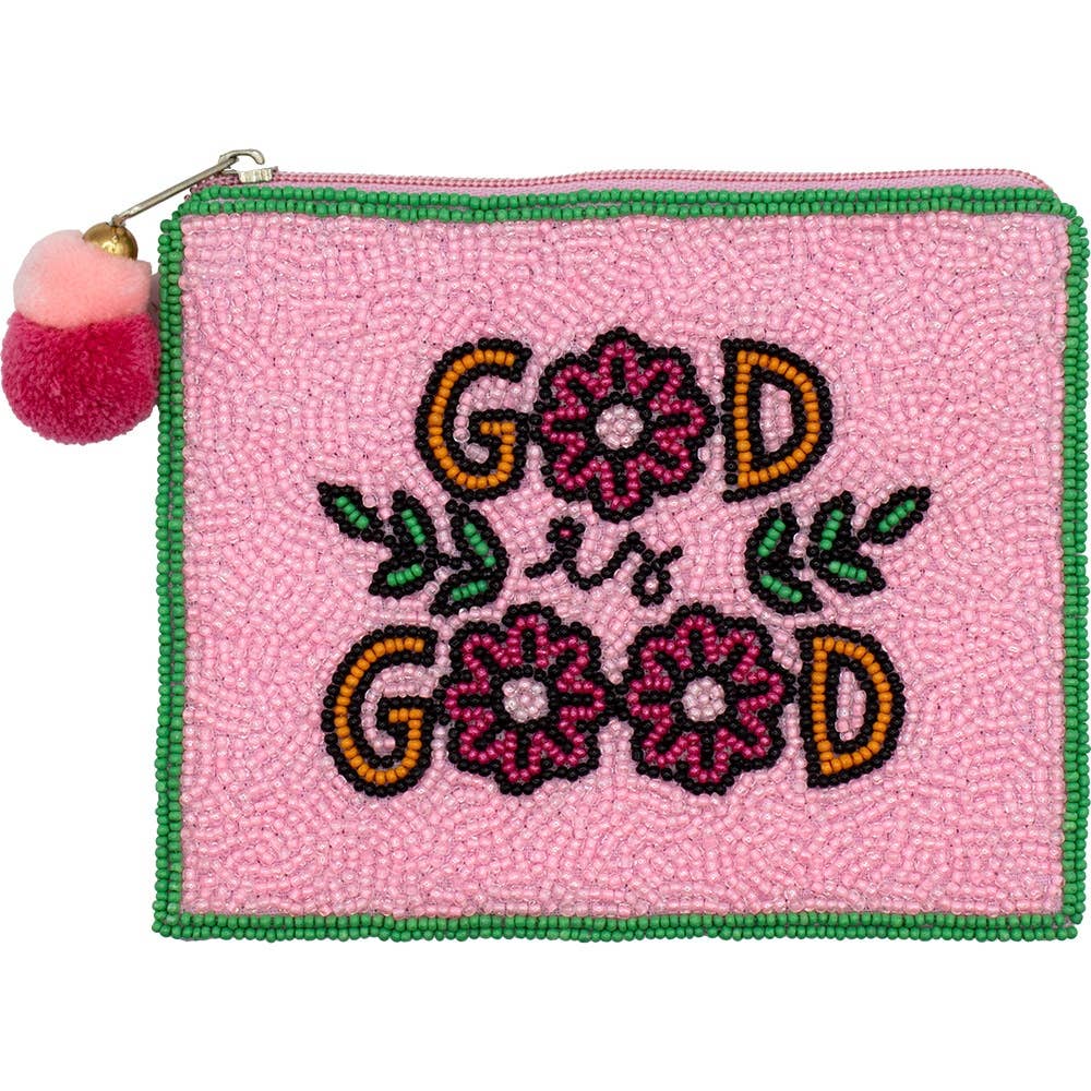God is Good Beaded Coin Purse - Merry PigletsPizzazz, Inc.