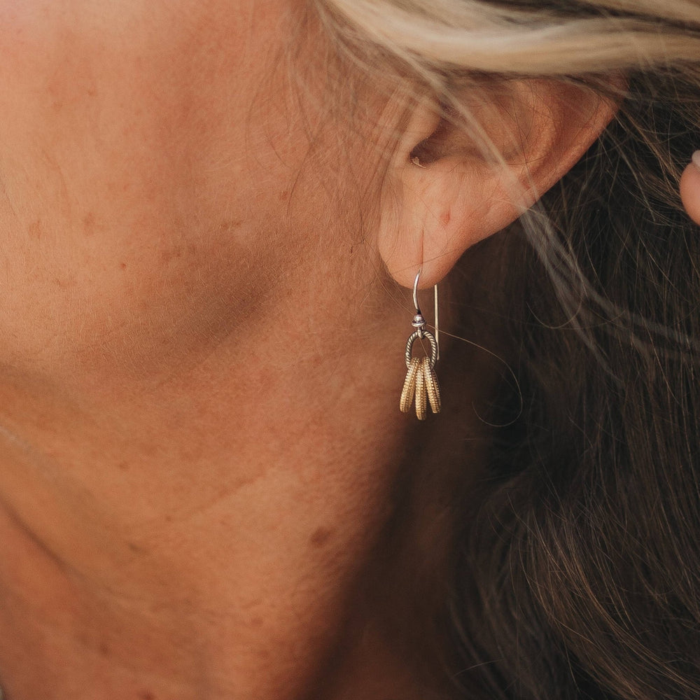 Gold and Silver Andi Earrings - Merry PigletsReva Grey