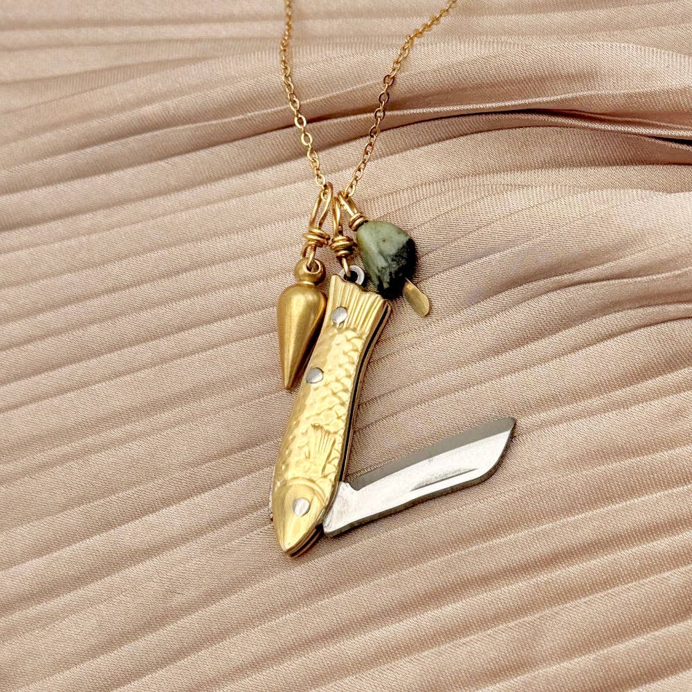 Gold Fish Billie Necklace - Merry PigletsFluff Hardware