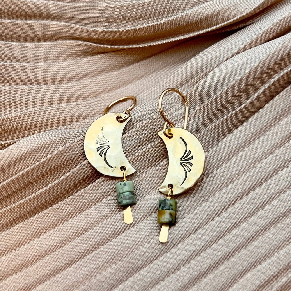 Gold Luna Earrings - Merry PigletsFluff Hardware