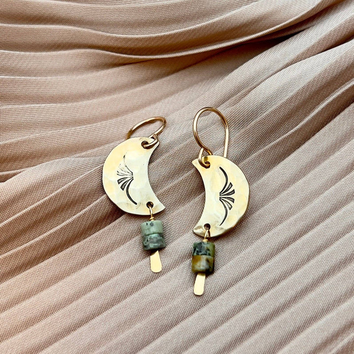 Gold Luna Earrings - Merry PigletsFluff Hardware