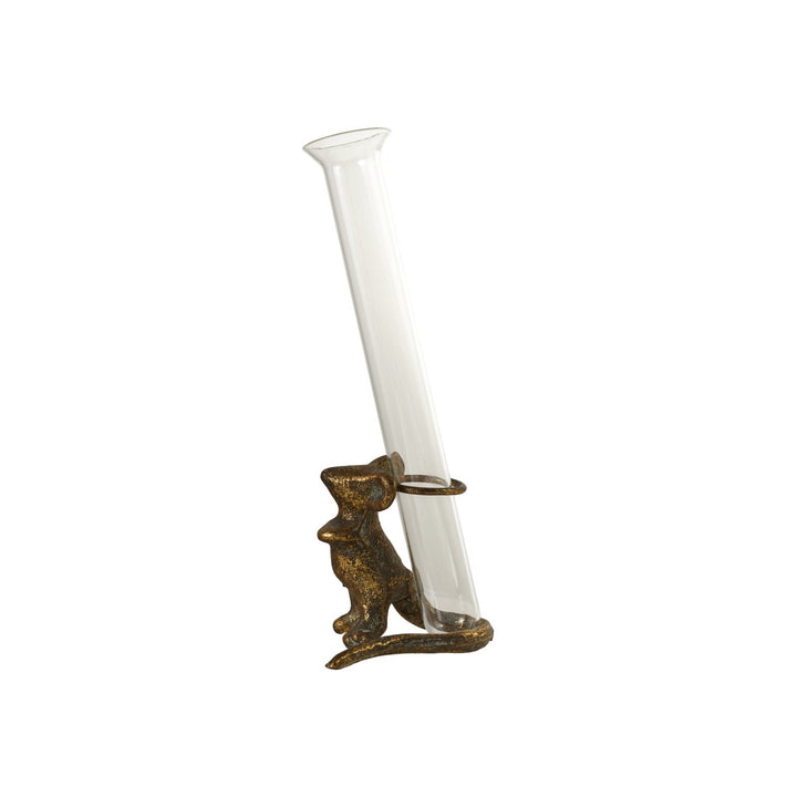 Gold Mouse Vase - Merry PigletsCreative Co-Op
