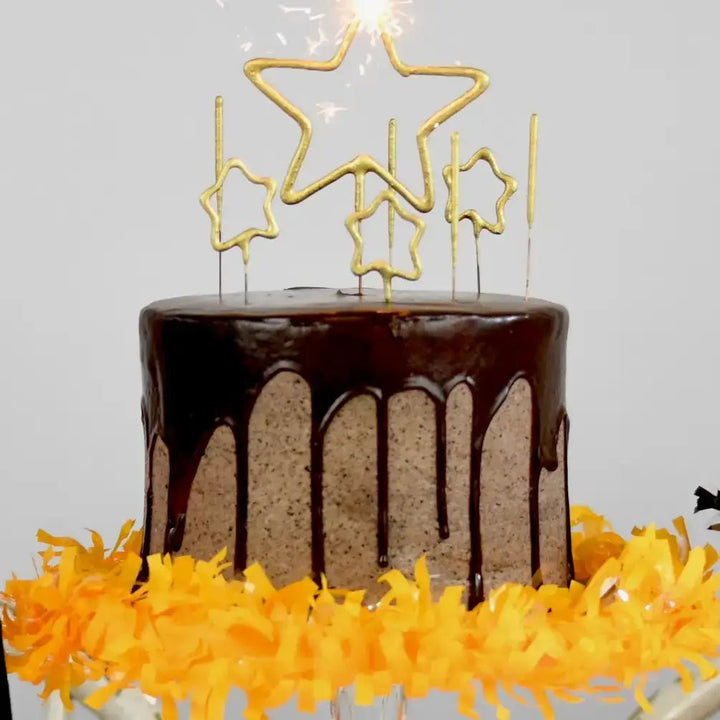 Gold Star Sparkler Happy Birthday Greeting Card - Merry PigletsTOPS Malibu