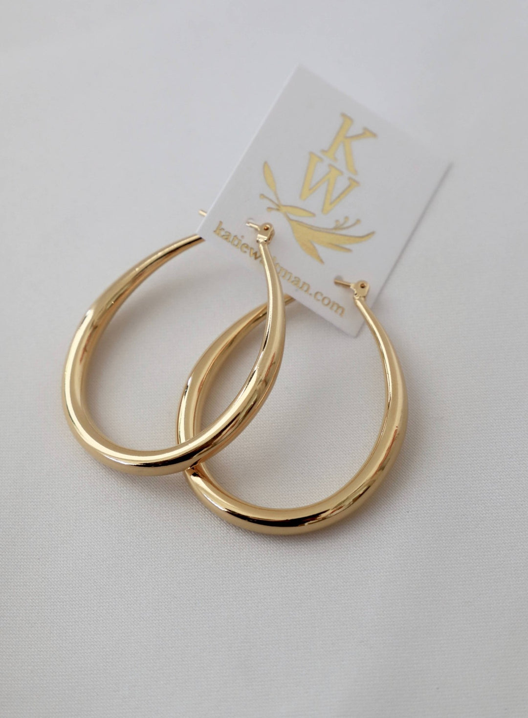 Gold Teardrop Hoop Earrings - Merry PigletsKatie Waltman Jewelry