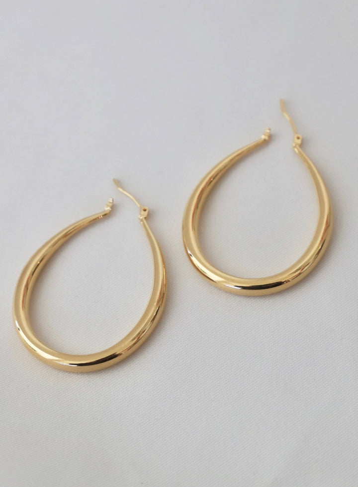 Gold Teardrop Hoop Earrings - Merry PigletsKatie Waltman Jewelry