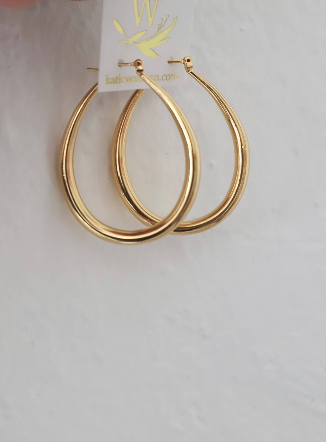 Gold Teardrop Hoop Earrings - Merry PigletsKatie Waltman Jewelry