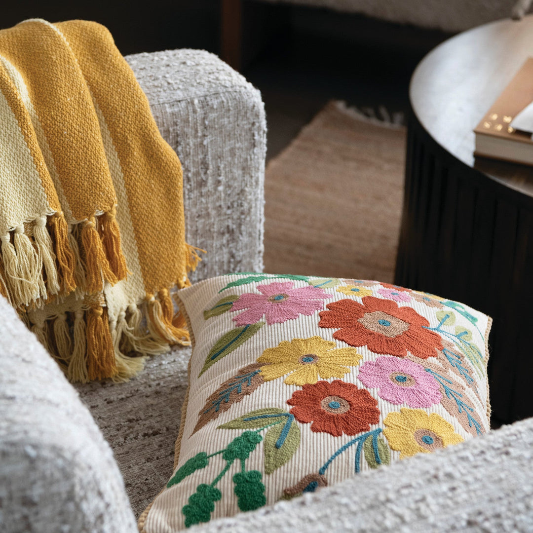 Gold & Yellow Cotton Blend Throw - Merry PigletsCreative Co-Op