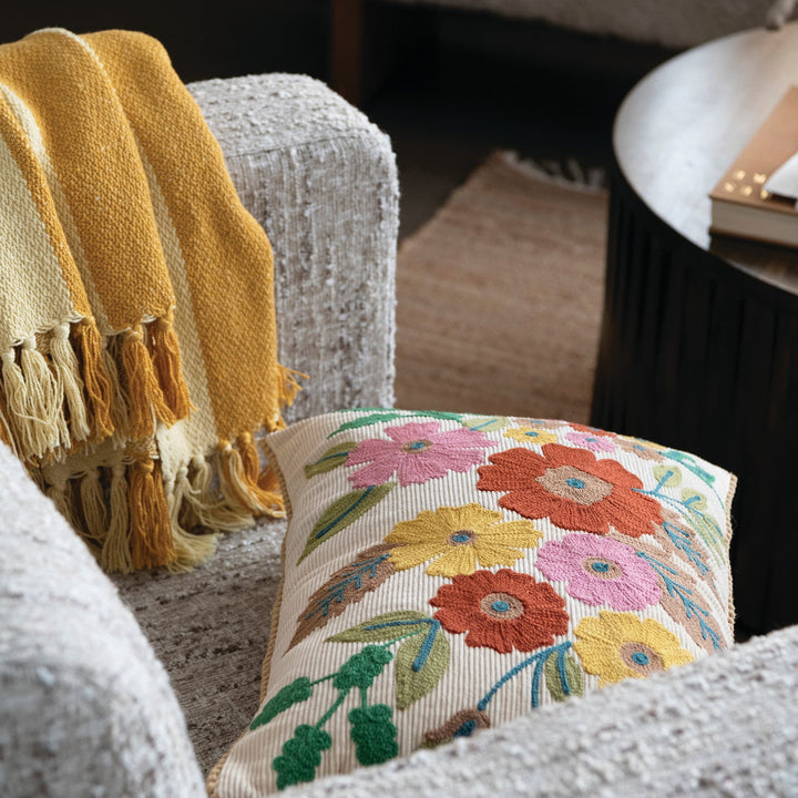 Gold & Yellow Cotton Blend Throw - Merry PigletsCreative Co-Op