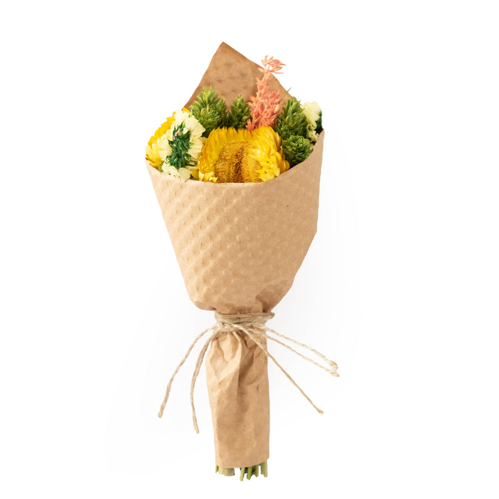 Golden Glow Dried Floral Mini Bouquet - Merry PigletsAndaluca