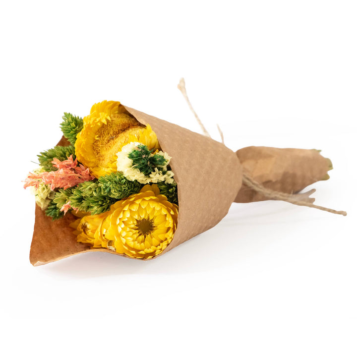 Golden Glow Dried Floral Mini Bouquet - Merry PigletsAndaluca