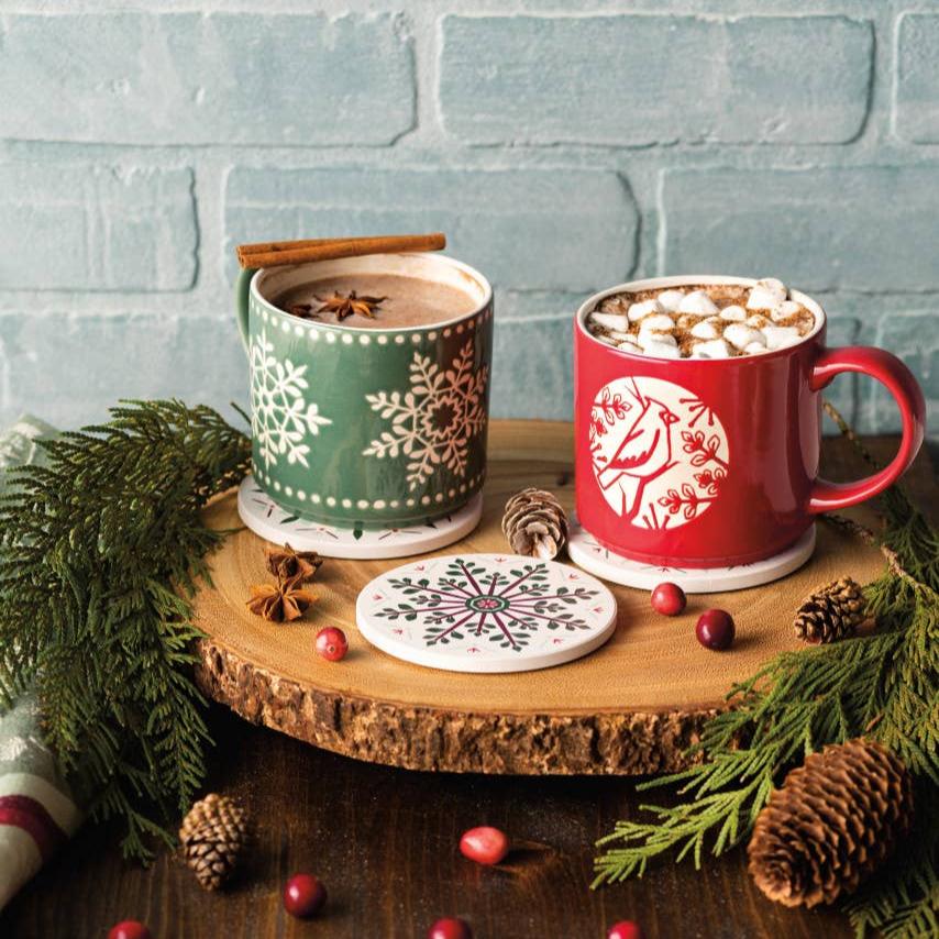 Good Tidings Coasters - Merry PigletsNow Designs by Danica