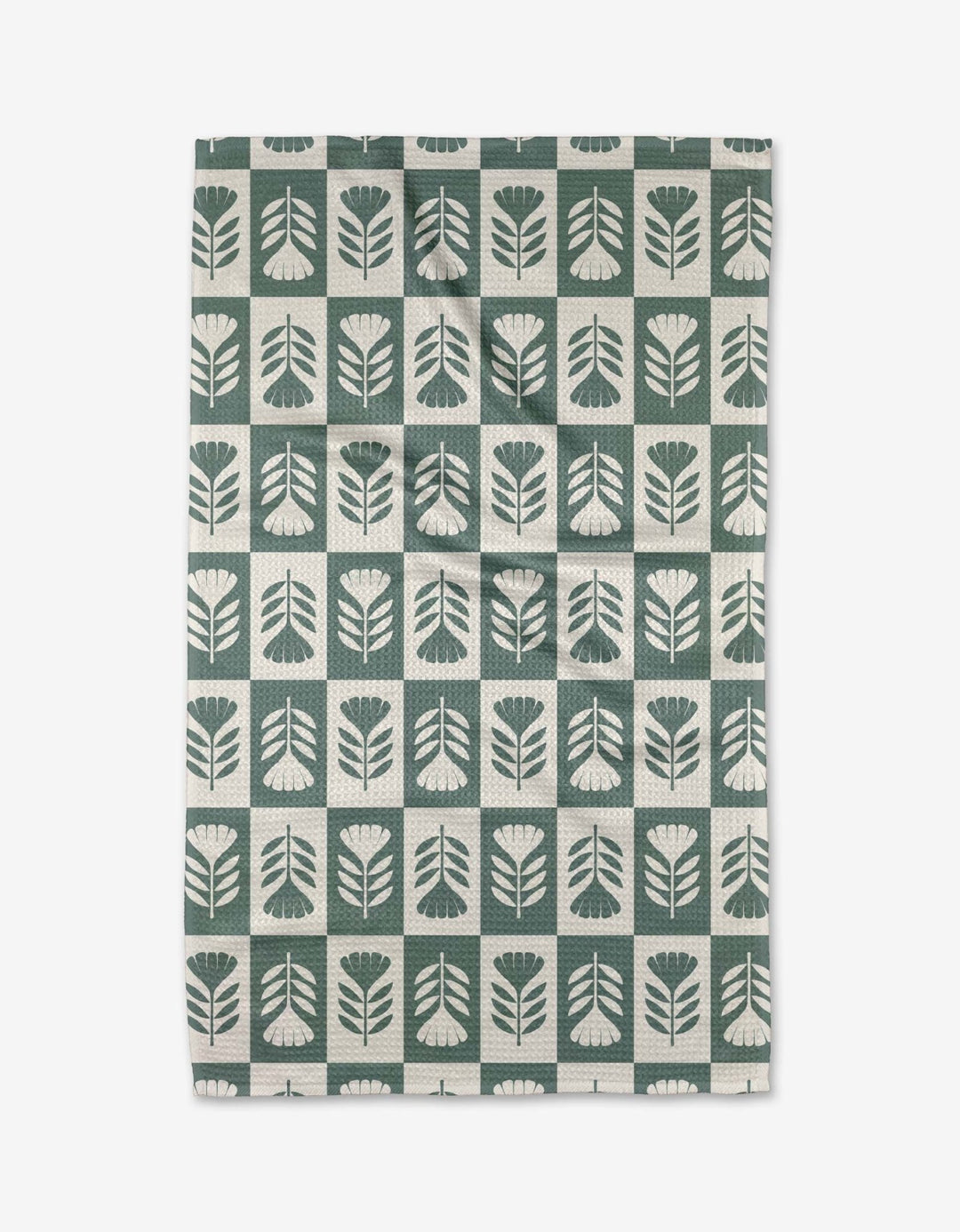 Green Flower Patch Tea Towel - Merry PigletsGeometry