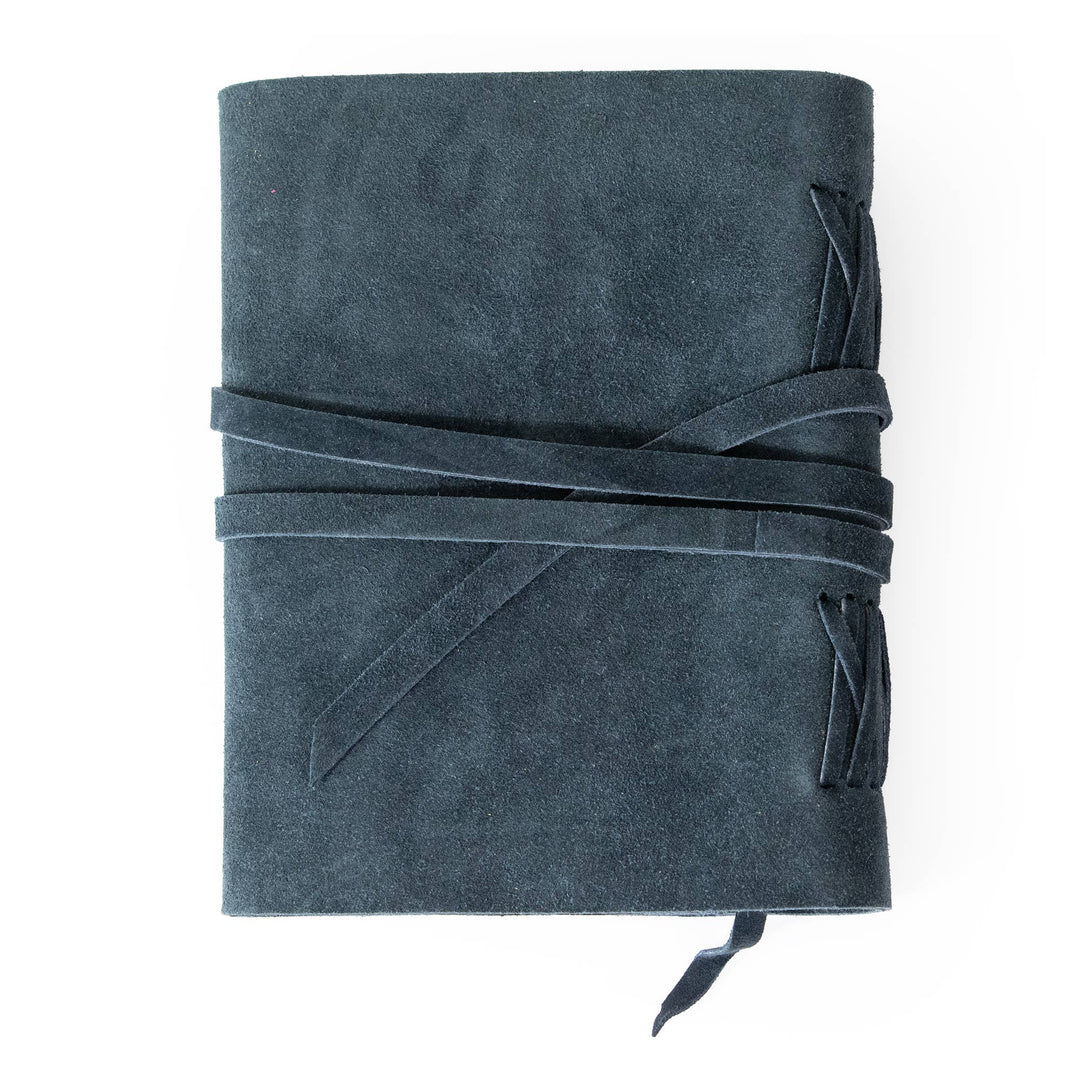 Grey Blue Suede Journal - Merry PigletsAndaluca