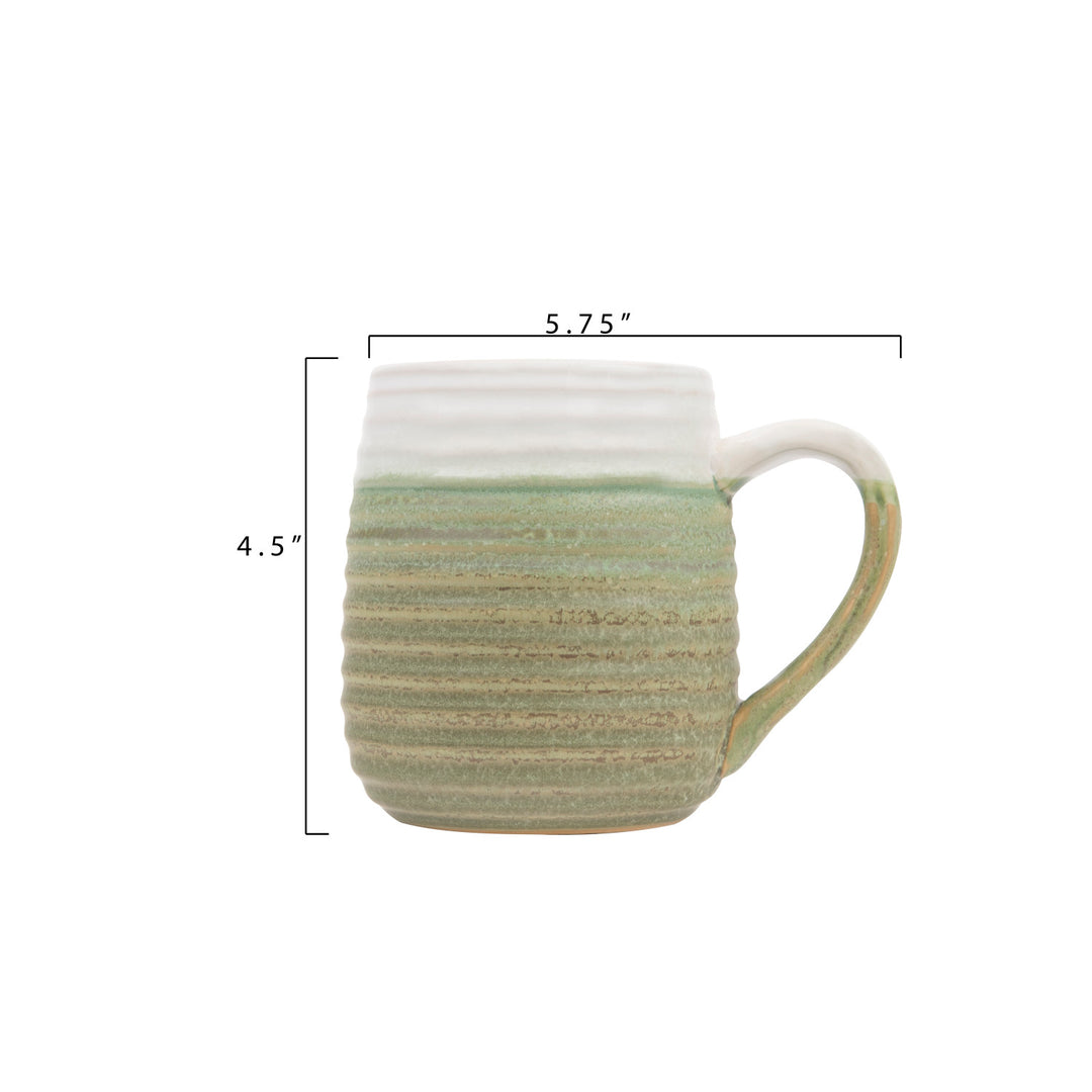 Grooved Stoneware Mug