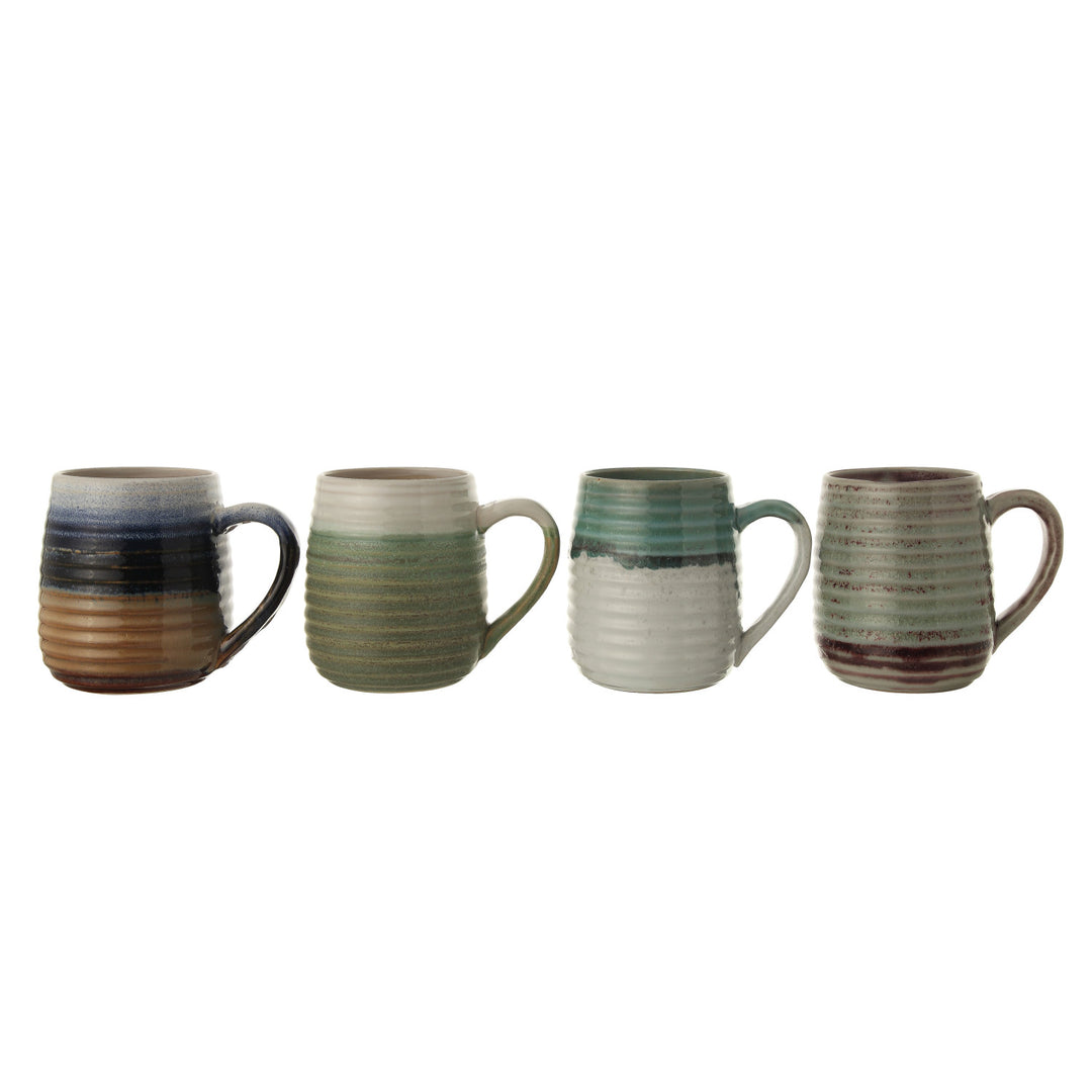 Grooved Stoneware Mug