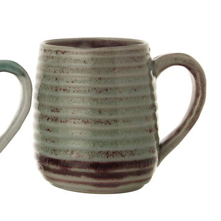 Grooved Stoneware Mug