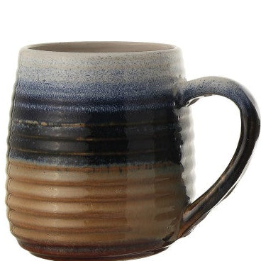 Grooved Stoneware Mug