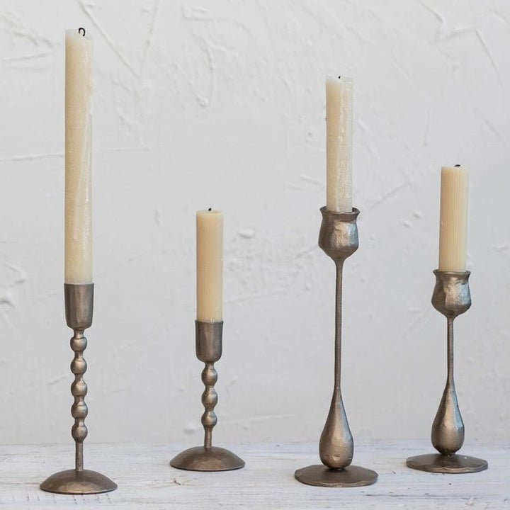 Hand - Forged Iron Taper Candle Holder - Merry PigletsCreative Co - Op