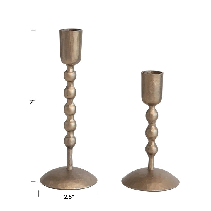 Hand - Forged Iron Taper Candle Holder - Merry PigletsCreative Co - Op