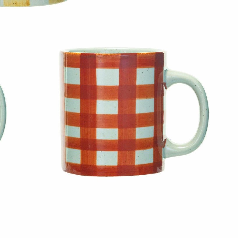 Hand Painted Stoneware Mug - Merry PigletsCreative Co-Op