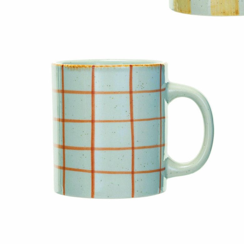 Hand Painted Stoneware Mug - Merry PigletsCreative Co-Op