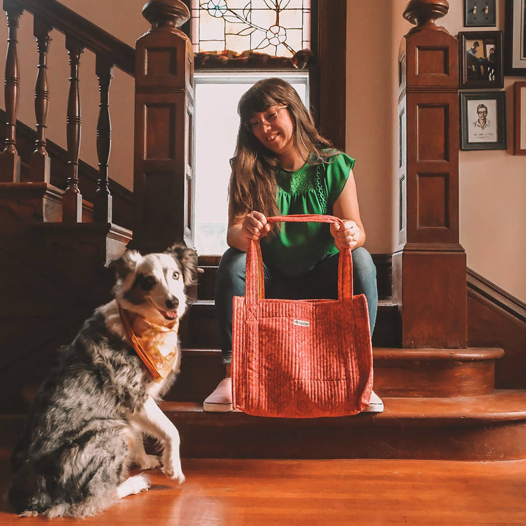Handker Bandanas - Lacey Quilted Tote - Merry PigletsHandker Bandanas