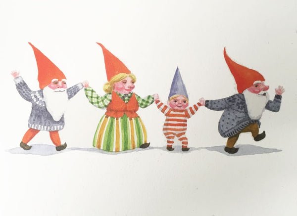 Happy Gnome Notes Notecards - Merry PigletsSkandisk