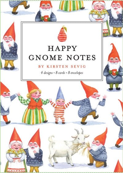 Happy Gnome Notes Notecards - Merry PigletsSkandisk