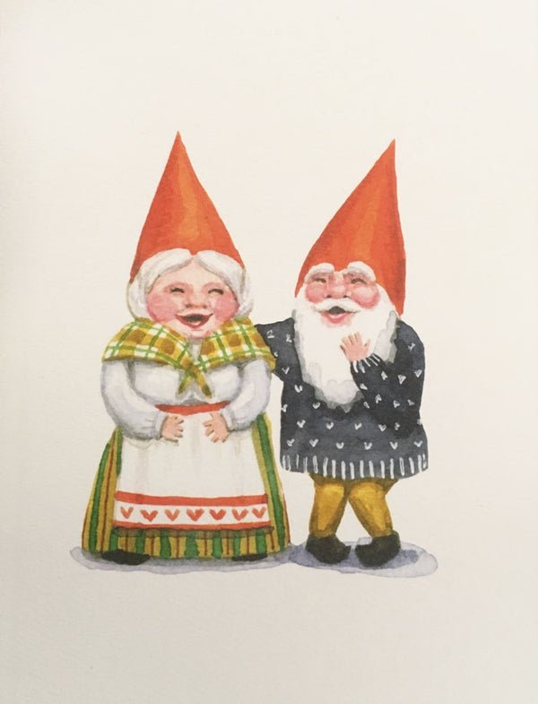Happy Gnome Notes Notecards - Merry PigletsSkandisk