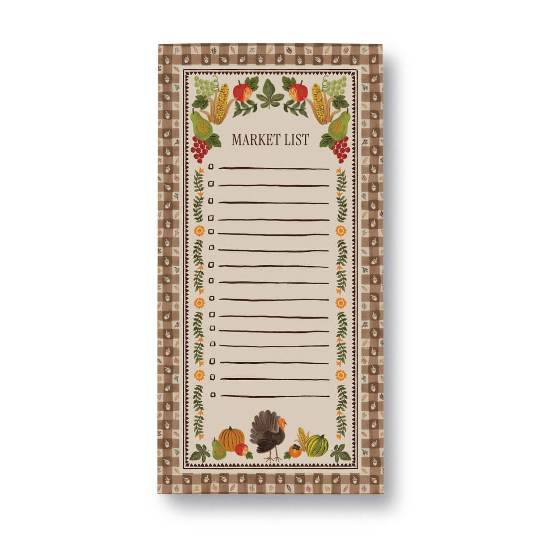 Harvest Gingham Market Pad - Merry PigletsRifle Paper Co.