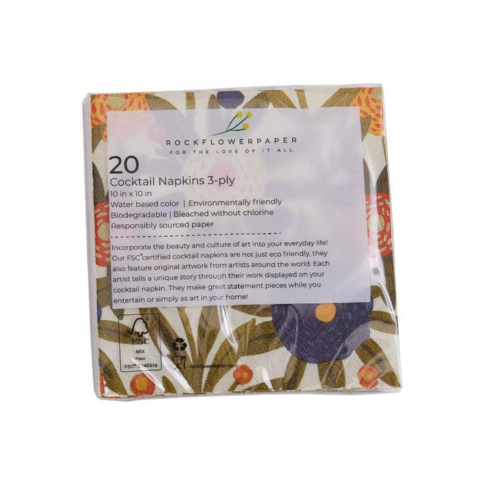 Harvest Sunshine Cocktail Napkins - Merry Pigletsrockflowerpaper