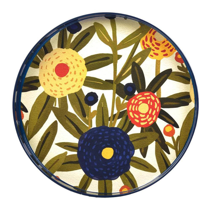 Harvest Sunshine Round Serving Tray - Merry Pigletsrockflowerpaper