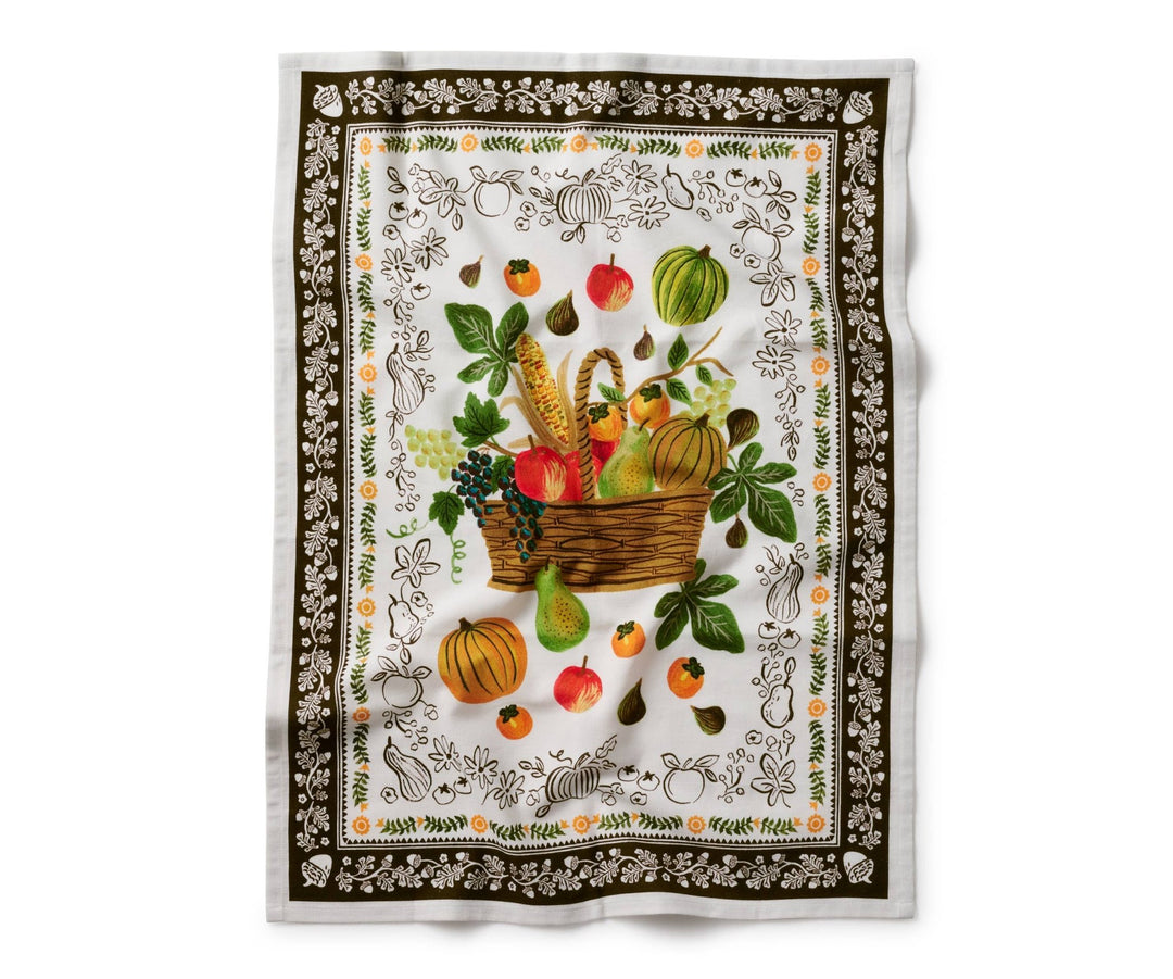 Harvest Tea Towel - Merry PigletsRifle Paper Co.