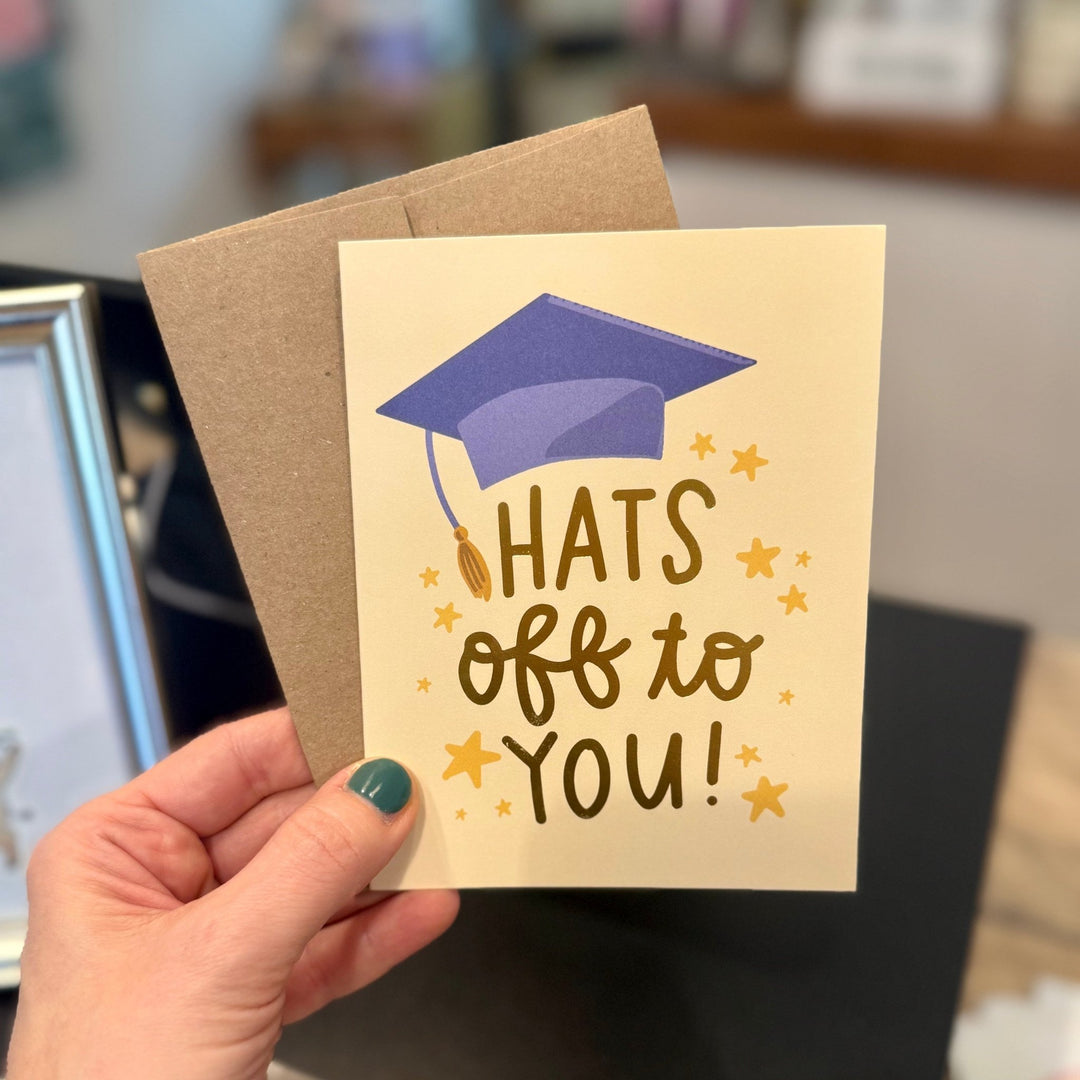 Hats Off To You Graduation Greeting Card - Merry PigletsPippi Post